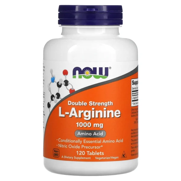 NOW Foods, L-Arginine, Double Strength, 1,000 mg